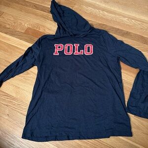 Ralph Lauren Charcoal Hoodie with Yellow Logo